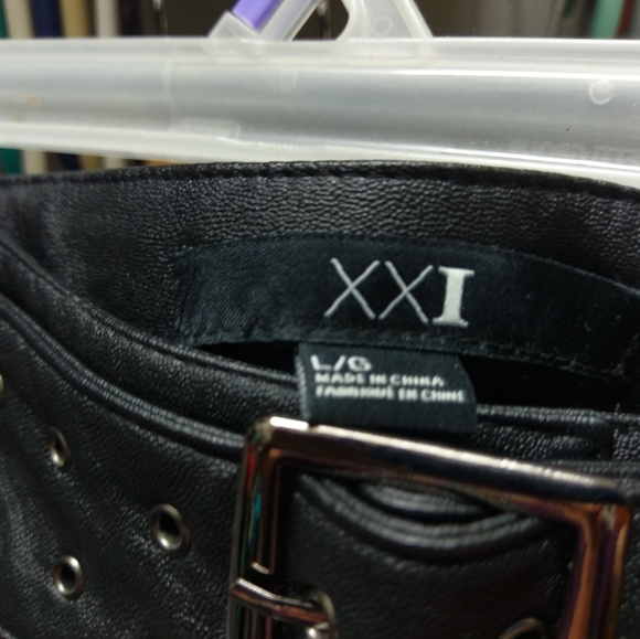 XXI Faux Leather Skirt (size L) - Picture 2 of 4